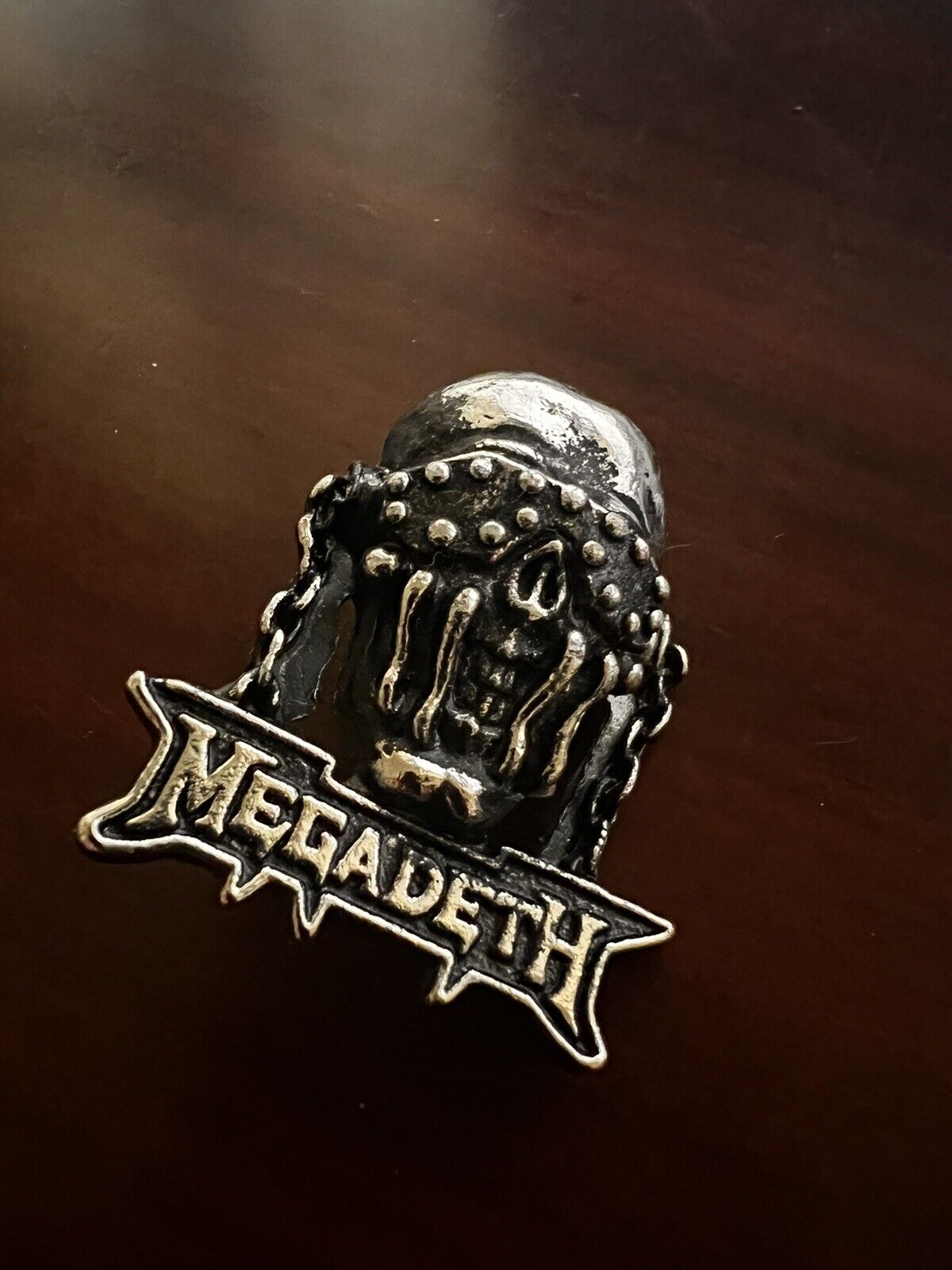 1991 MEGADETH Skull Pin Vintage Rock Concert Memorabilia Shirt Hat Vest Sticker