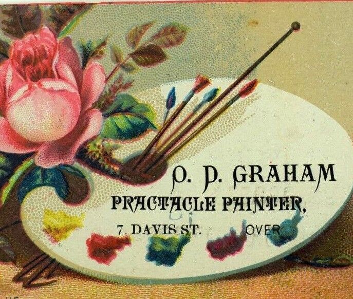 1870\'s-80\'s O.D. Graham, House, Sign, Carriage Painter, Rochester, NY Card F95