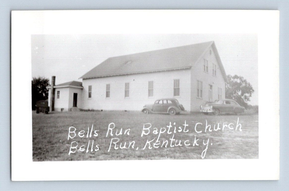 RPPC 1940'S. BELLS RUN BAPTIST CHURCH. BELLS RUN, KY. POSTCARD 1A37