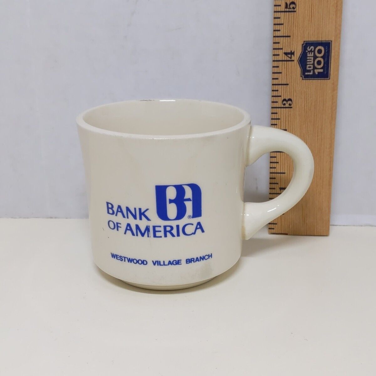 Vintage Bank Of America Mug Westwood Village Branch White USA Coffee Cup