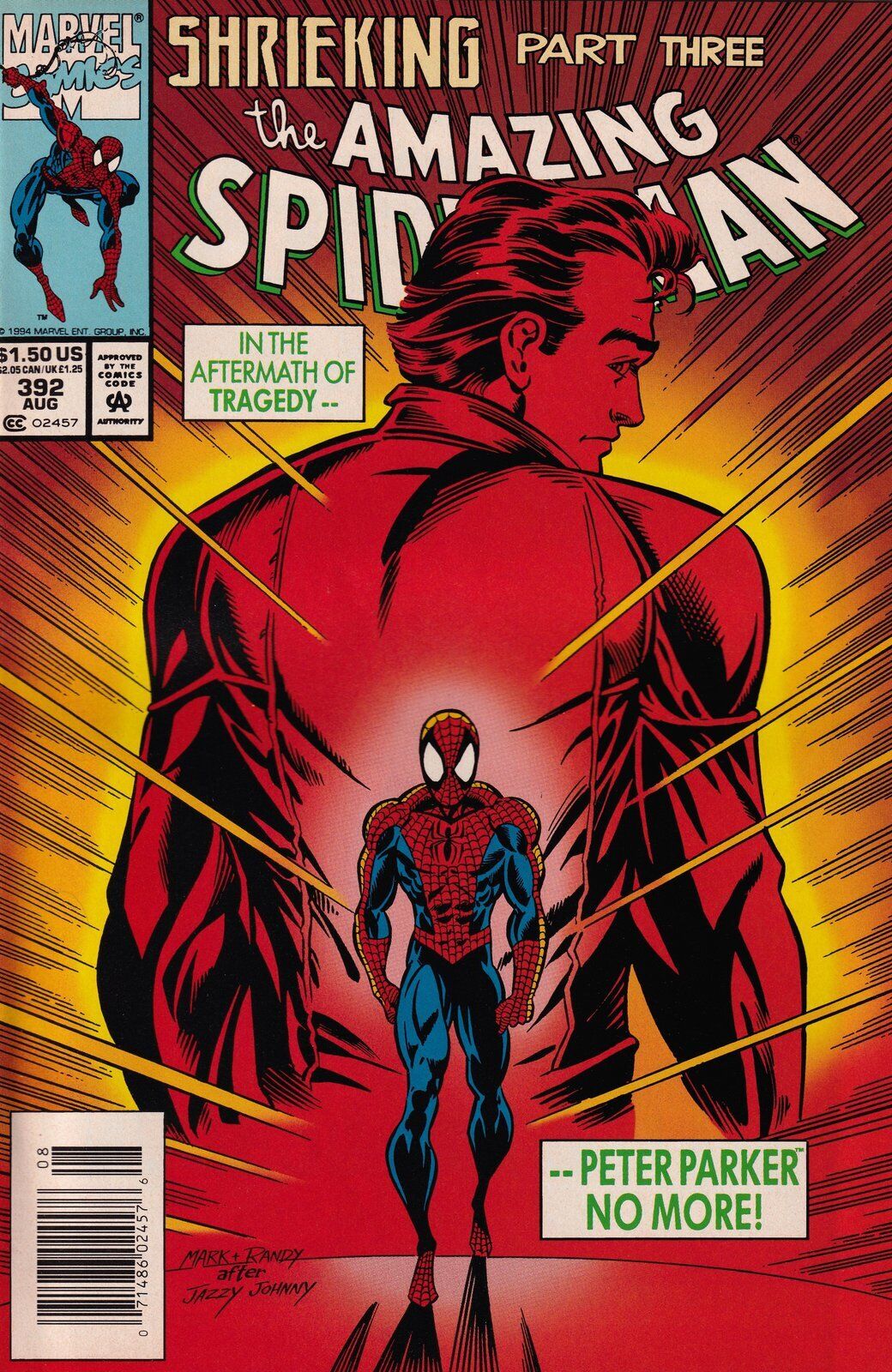 The Amazing Spider-Man #392 Newsstand Cover (1963-1998) Marvel