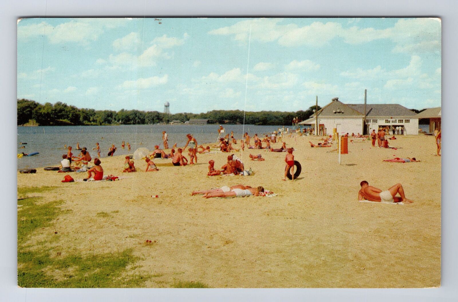 Battle Creek MI-Michigan, Willard Park, Goguac Lake, Rec Area Vintage Postcard