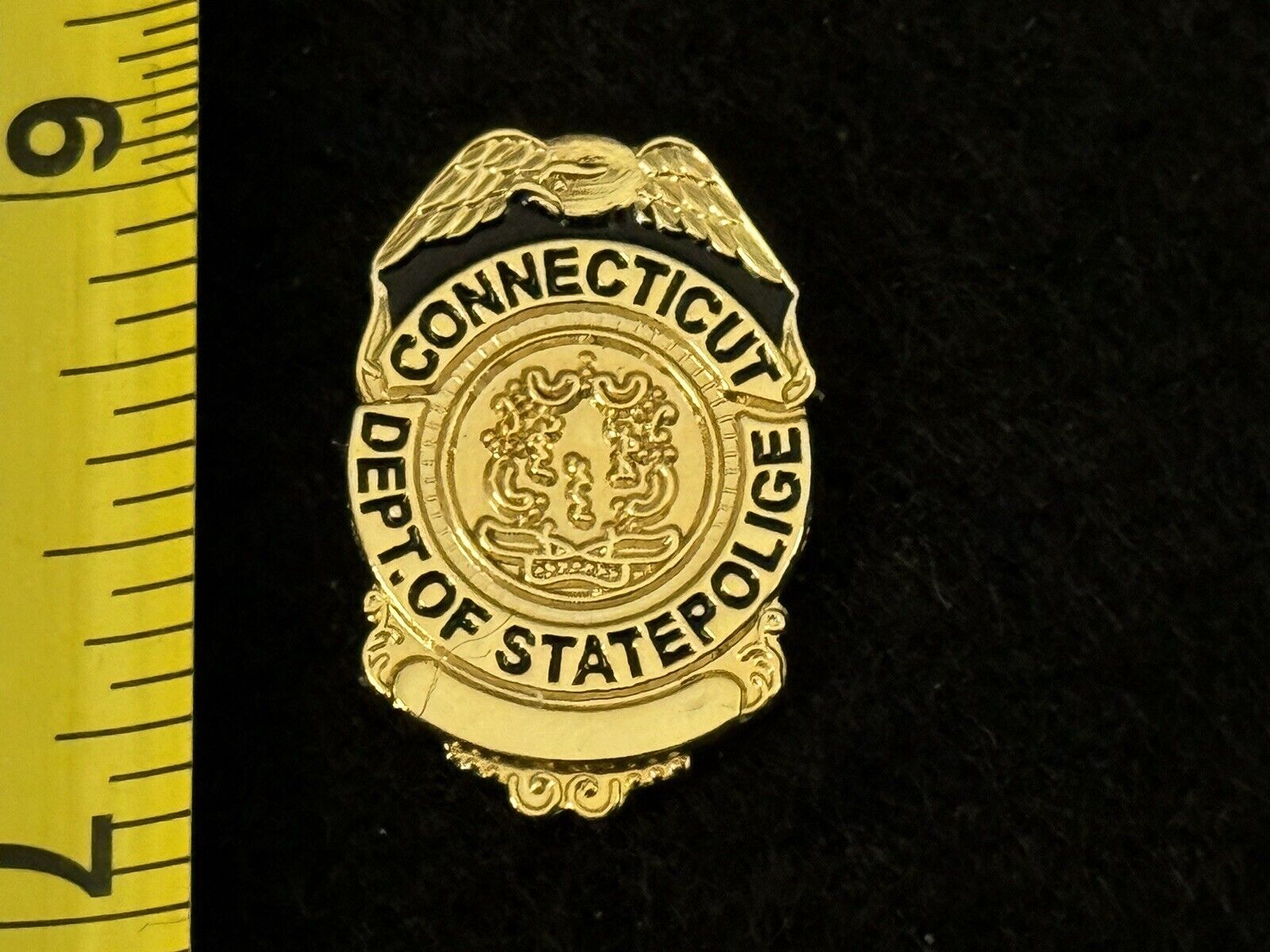 Connecticut State Police Trooper Mini Badge Lapel Pin
