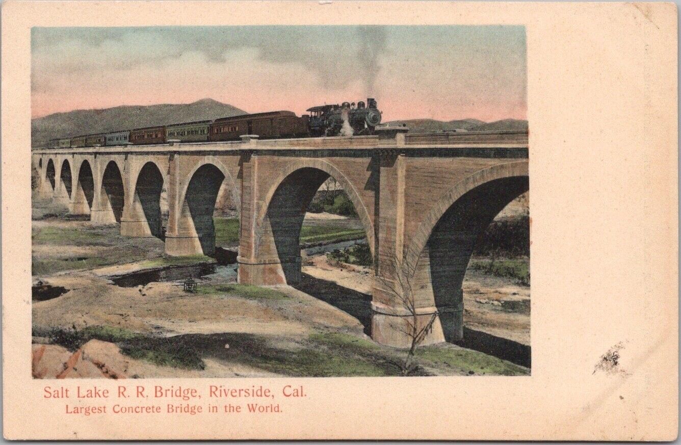 c1900s RIVERSIDE, California Hand-Colored Postcard \