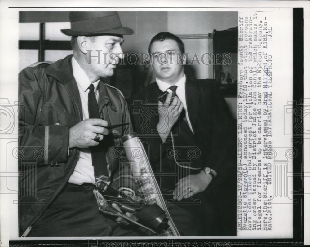 1960 Media Photo Albert Lea, MN Everette Stovern interviewing Brad Millard