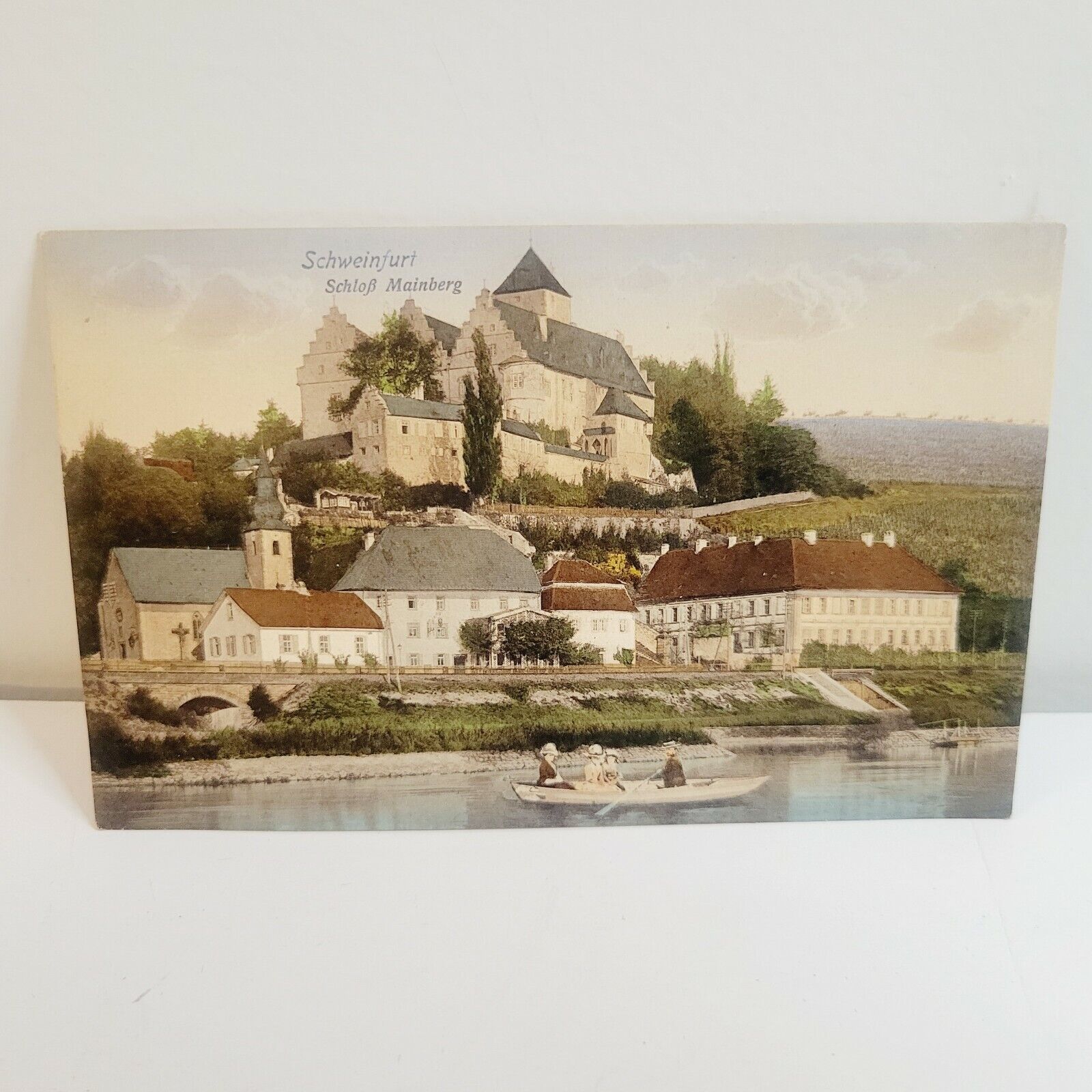 Vintage Schweinfurt Schlob Mainberg Castle Germany Tinted Unused