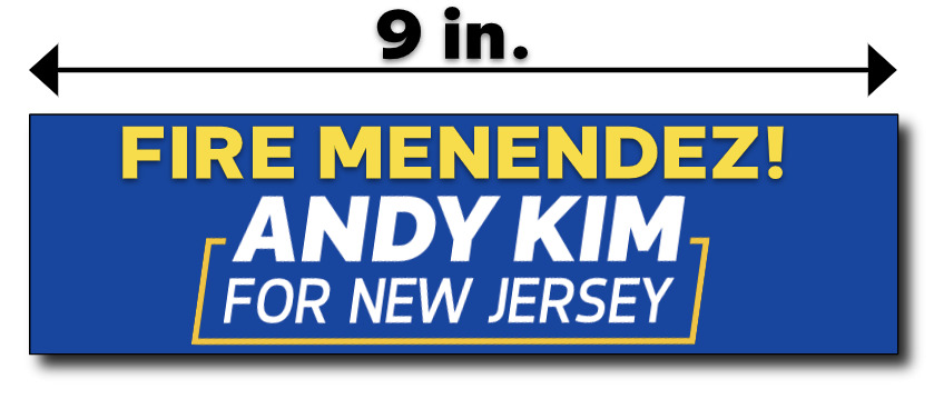 Andy Kim US Senate Bumper Sticker Political 2024 New Jersey Menendez Democrat