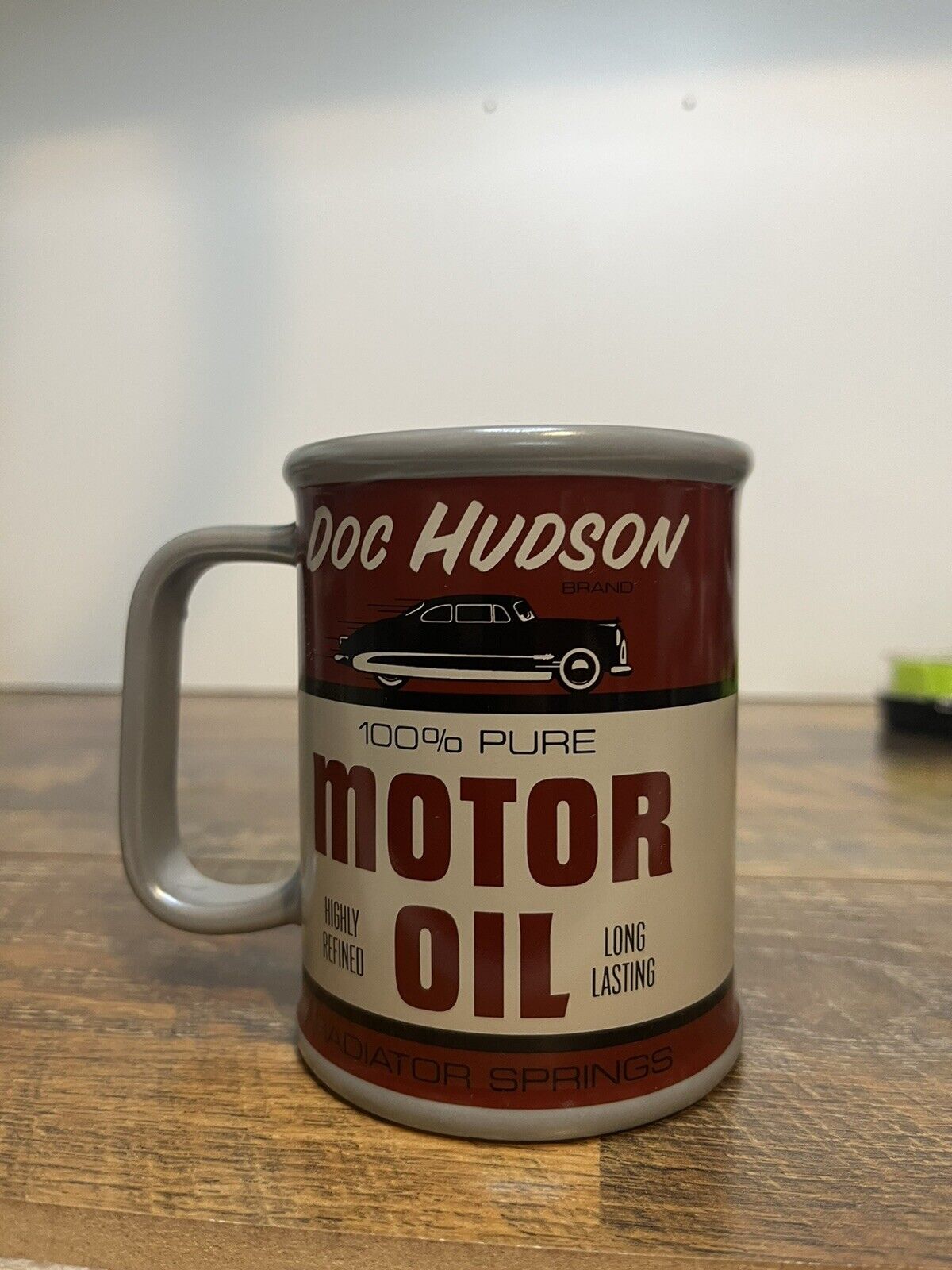 Disney Pixar Doc Hudson 100% Pure Motor Oil Coffee Tea Mug From Disney Parks