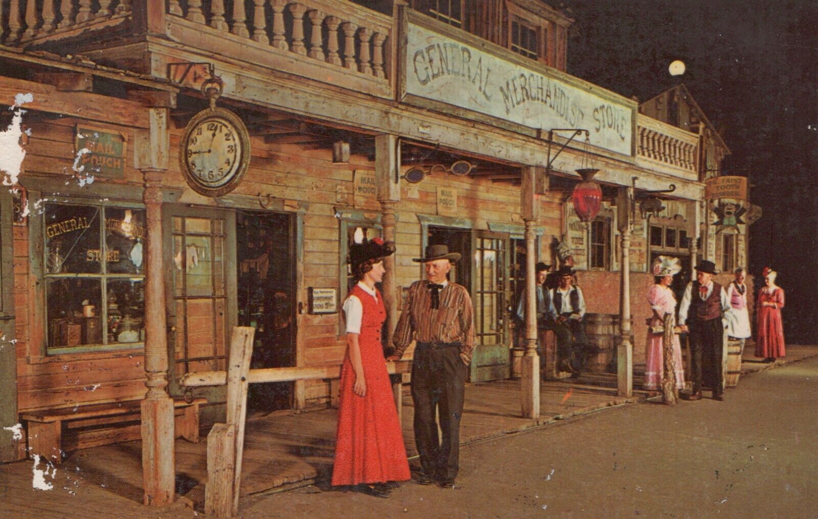 Visiting Market Street Knott\'s Berry Farm Buena Park CA Vintage Chrome Post Card