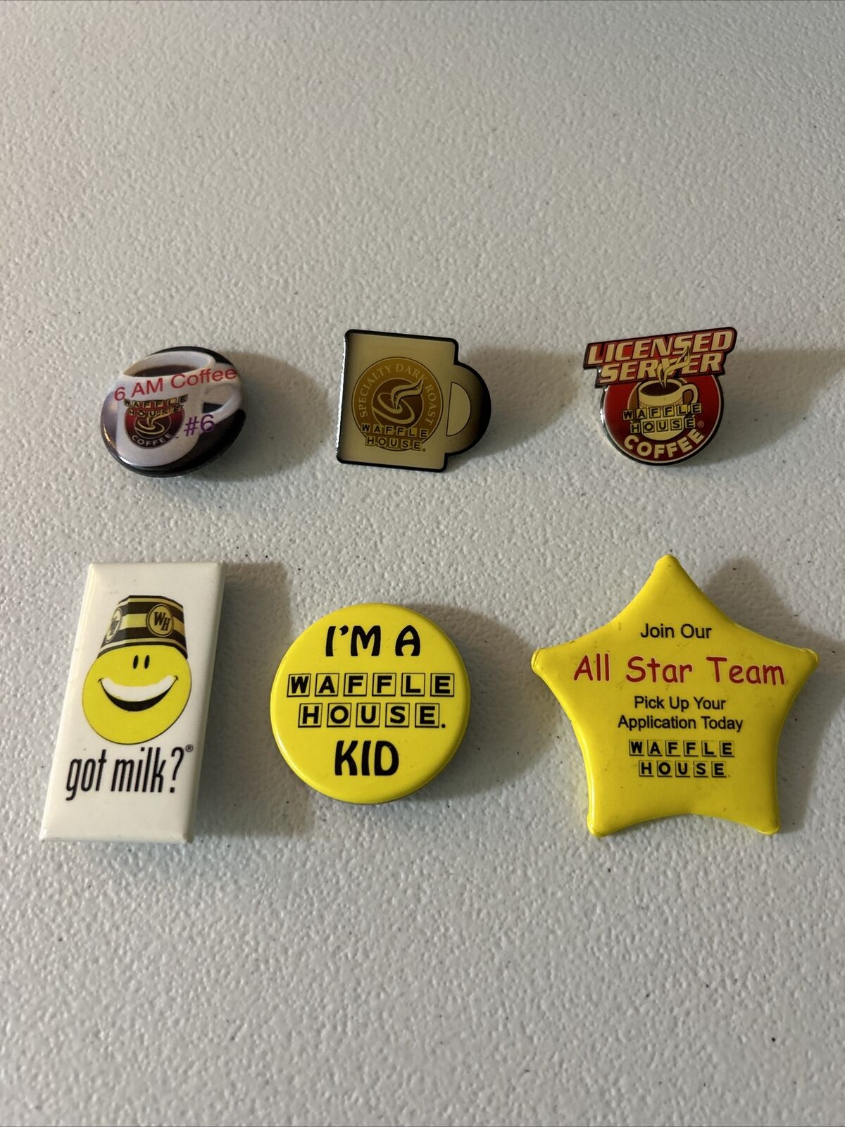 Waffle House Pins Set Of 6