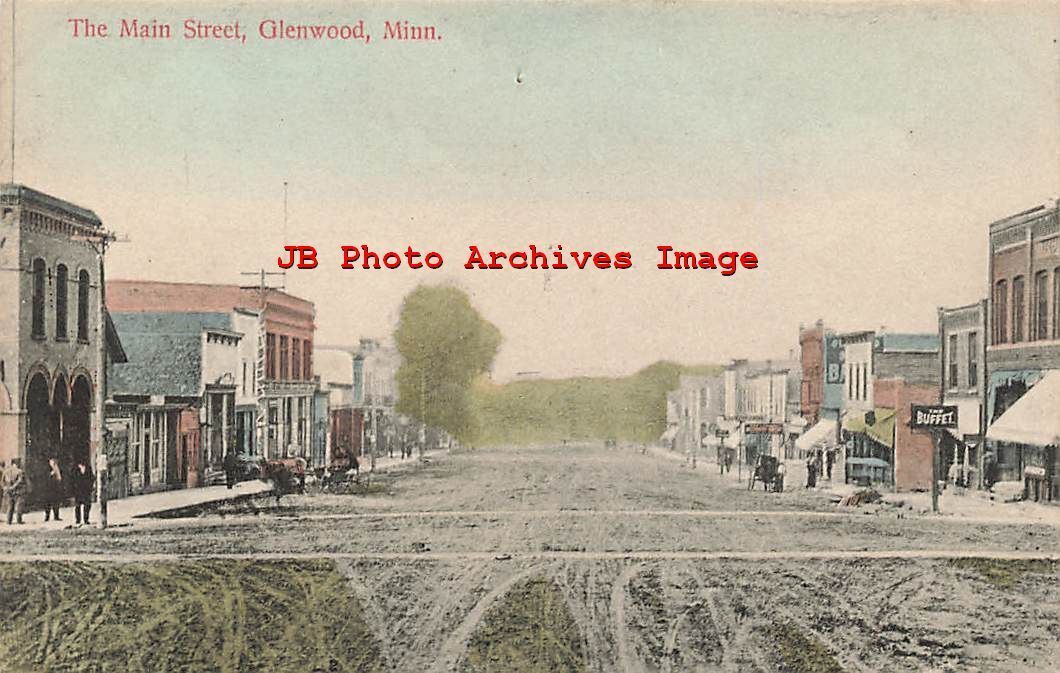 MN, Glenwood, Minnesota, Main Street, Business Section, AM Simon Pub No 12883