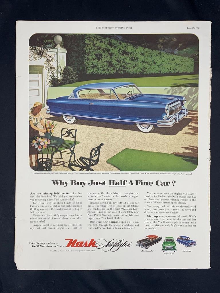 Magazine Ad* - 1953 - Nash - Rambler Country Club