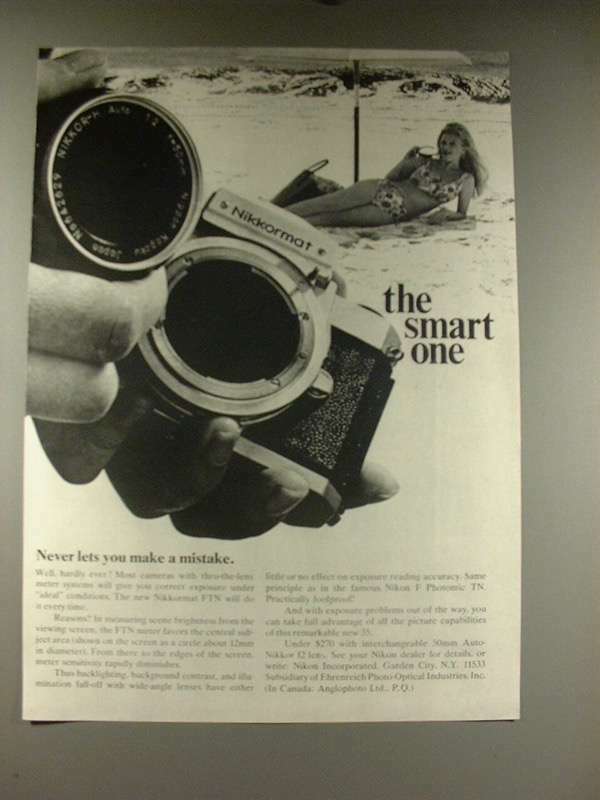 1968 Nikon Nikkormat FTN Camera Ad - The Smart One