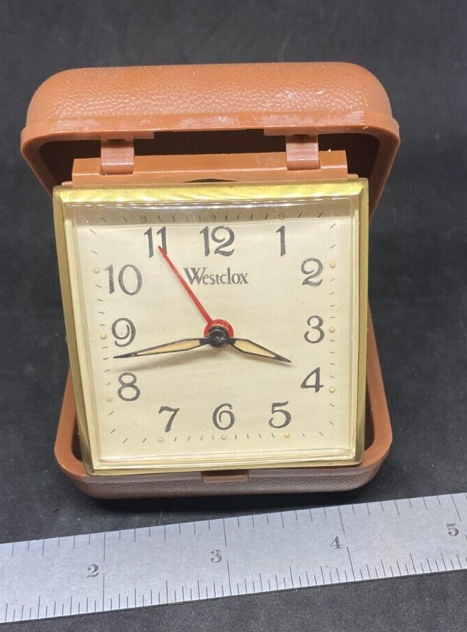 Cool & Vintage Westclox Travel Alarm Clock in Good Working Condition