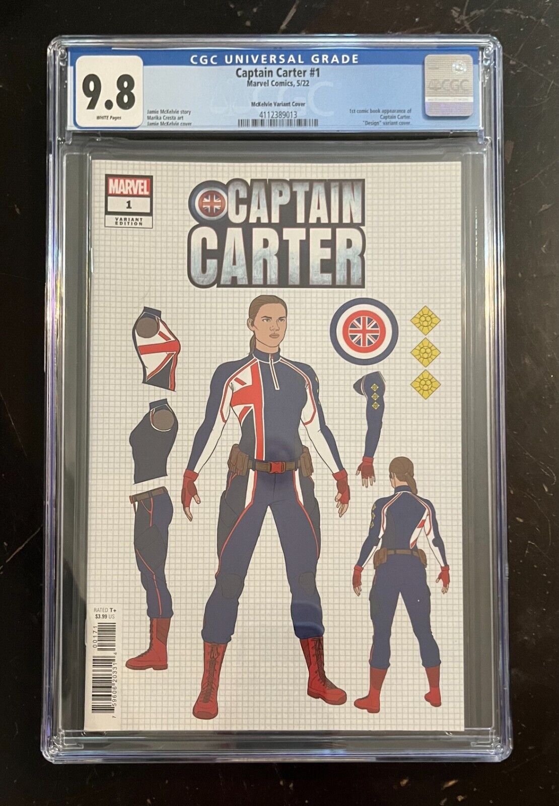 Captain Carter #1 CGC 9.8 McKelvie Variant 1st Captain Carter