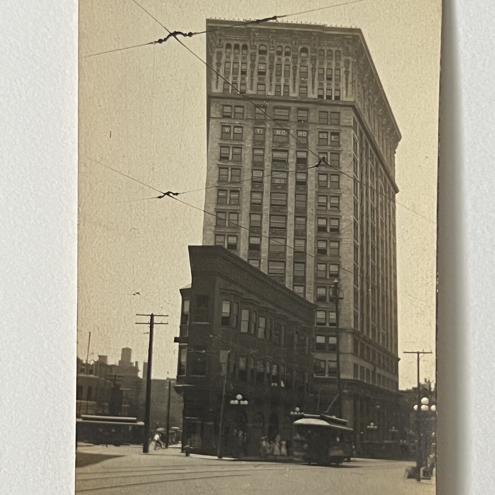 Antique Snapshot Photograph Chandler Building Atlanta GA History Street View