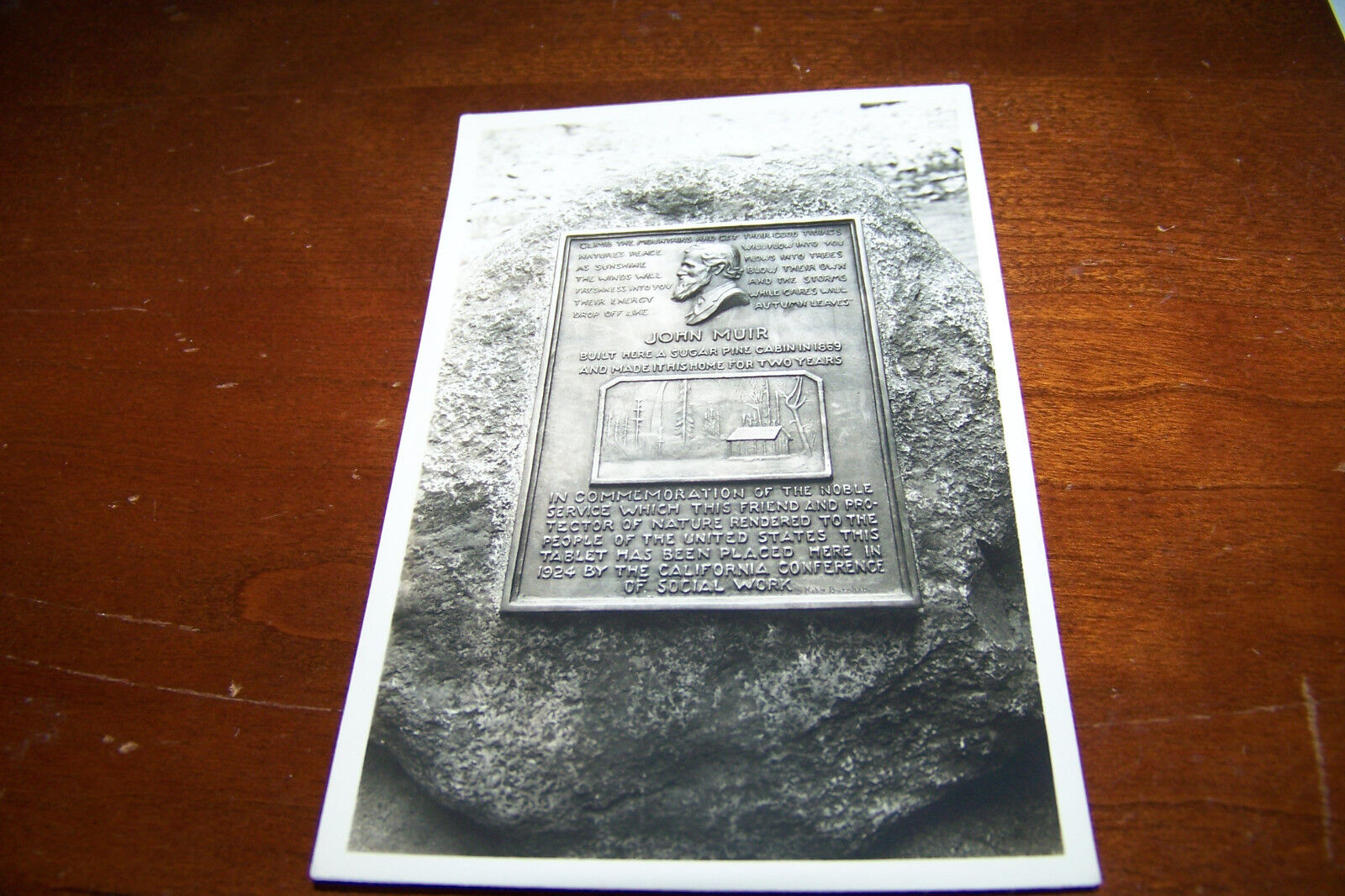 Rare Antique RPPC Real Photo Postcard AZO 1926-1940s John Muir Sugar Pine Cabin