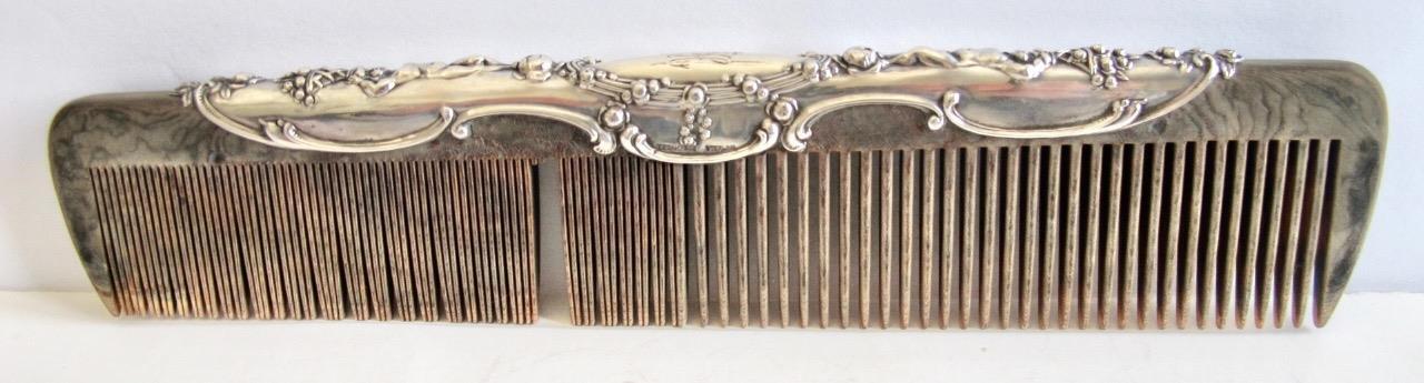 Antique Tiffany & Co Sterling Comb Late 19th early 20th Century Ornate