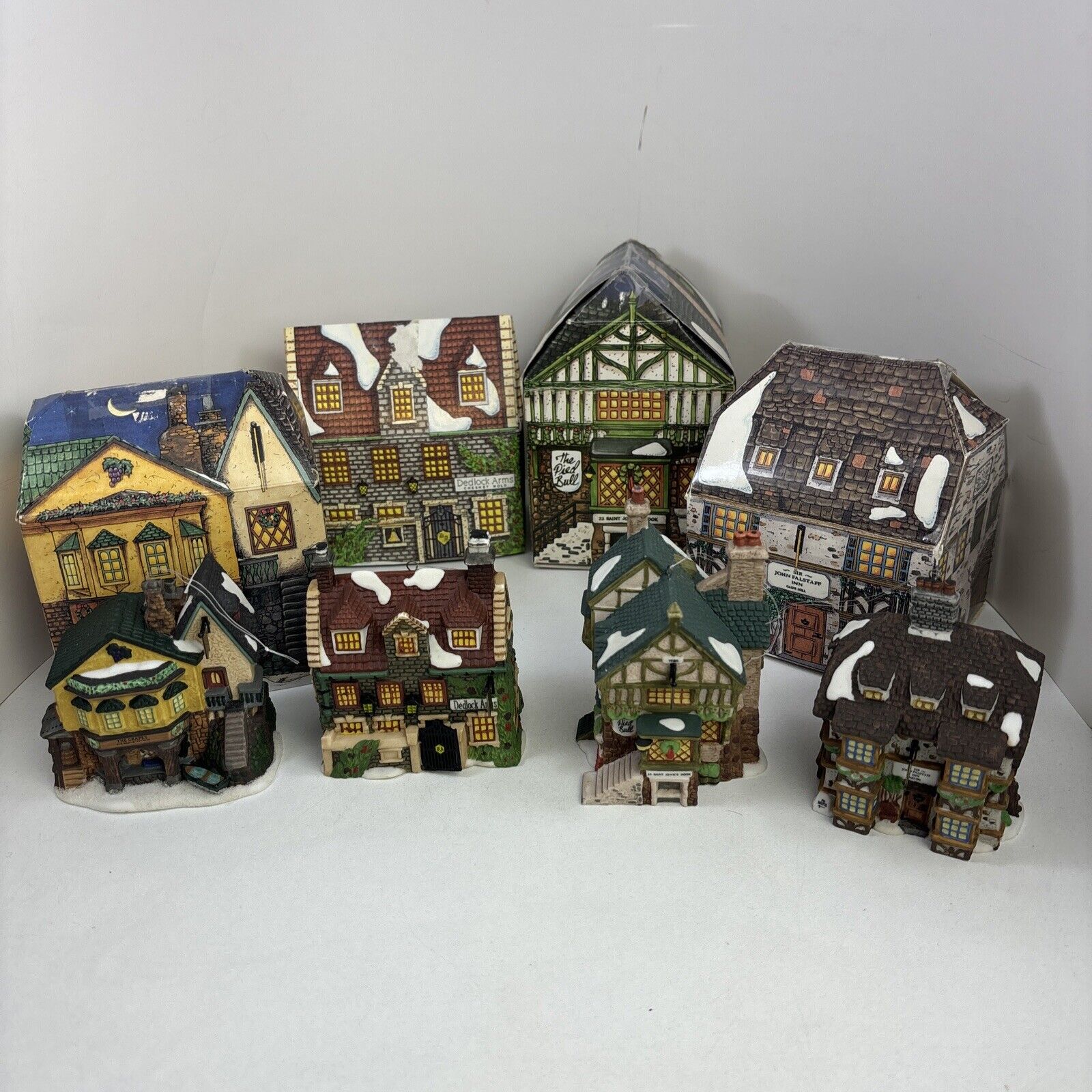 Lot of 4 Charles Dickens Ornaments  DEPT 56 Heritage Collectors Edition 1990\'s
