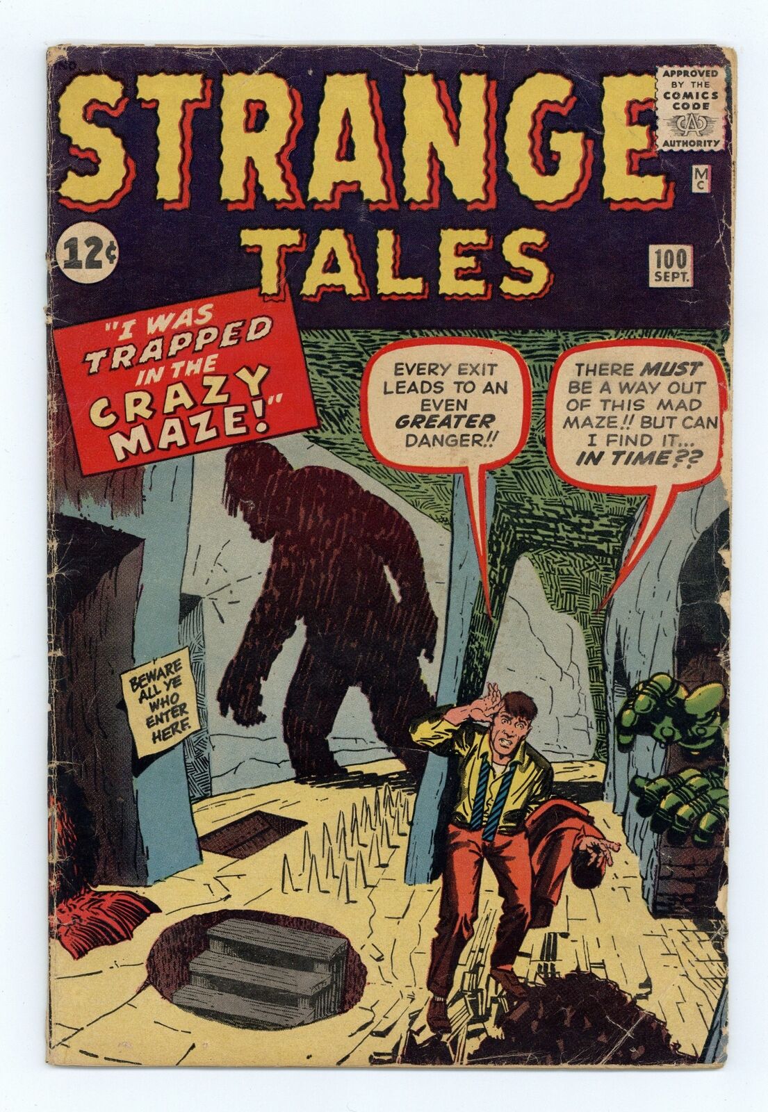 Strange Tales #100 GD 2.0 1962