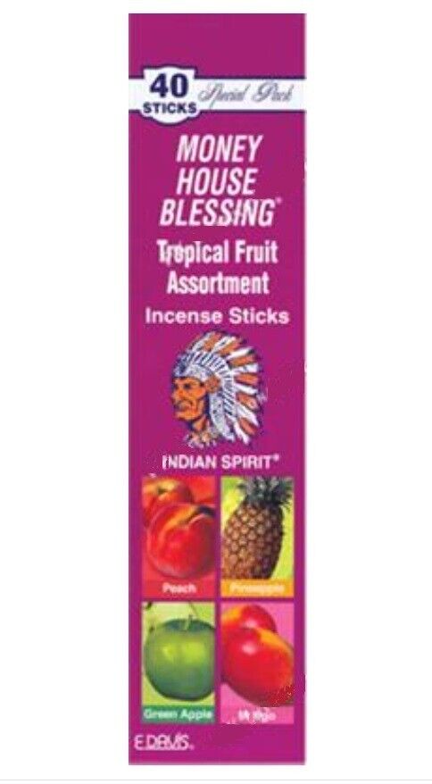 MONEY HOUSE BLESSING (TROPICAL FRUIT ASSORTMENT), (1 pack of 40 Sticks)