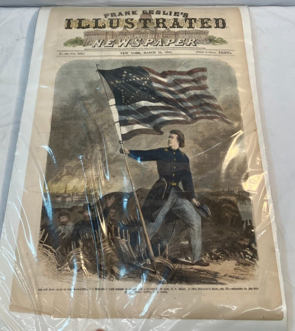 Frank Leslies Illustrated Newspaper 3/11/1865 Civil War Era Authenticated