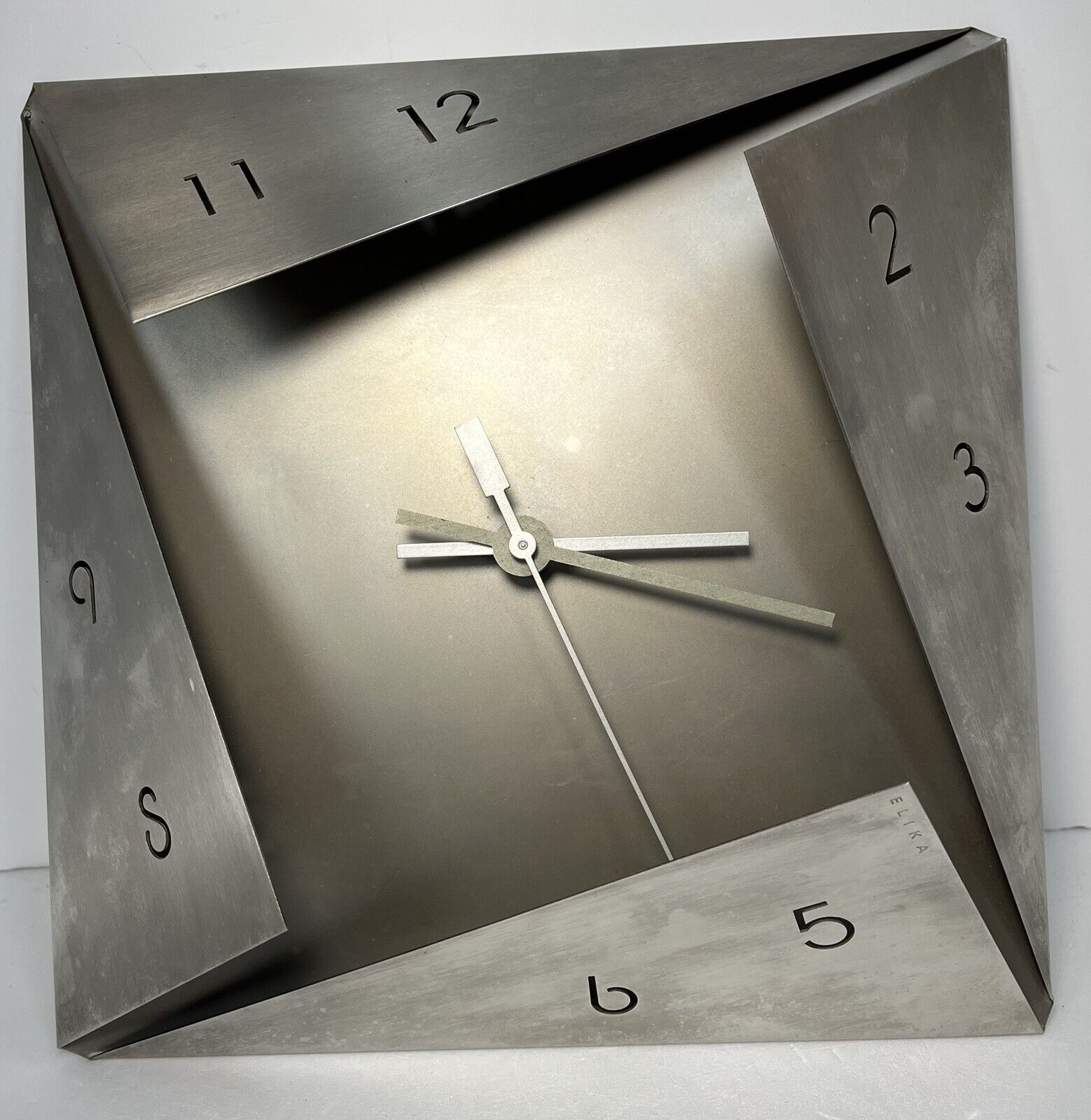 Laborious Wall Clock Constantin Boym for Elika Stainless Steel Petal ca. 1989