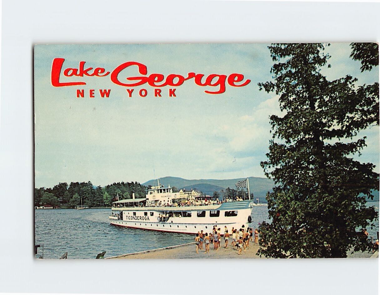 Postcard Ticonderoga Lake George New York USA