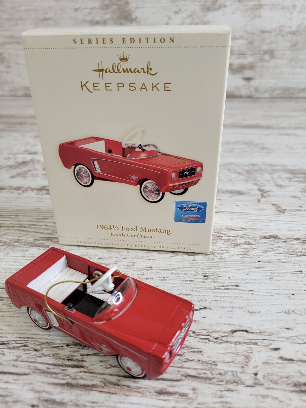 2006 Hallmark Keepsake Ornament 1964 1/2 Ford Mustang Kiddie Car Classics NIB