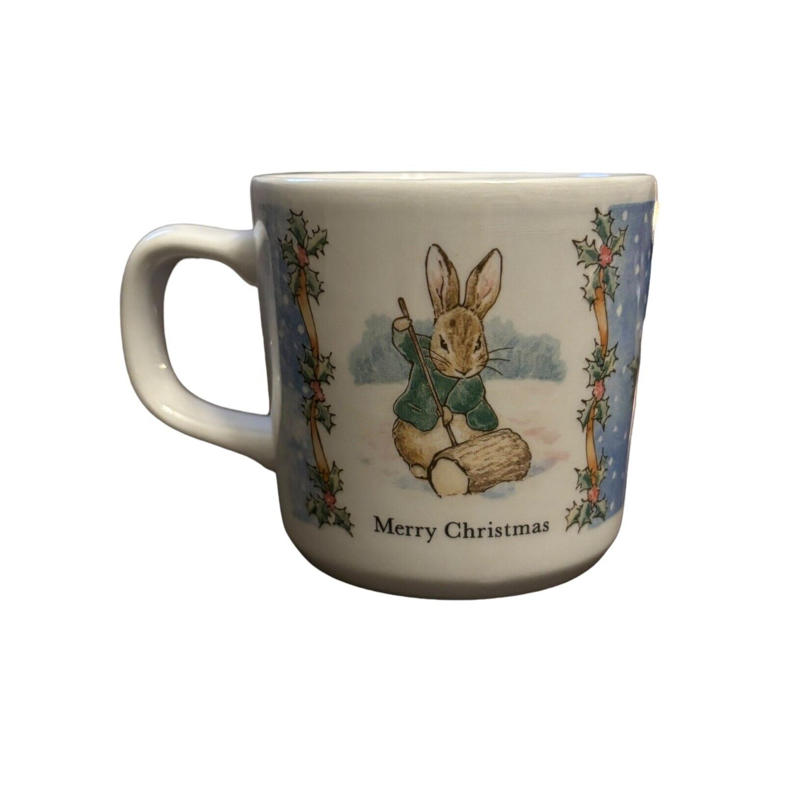Vintage Wedgewood Peter Rabbit 1996 Children\'s Merry Christmas Mug Cup