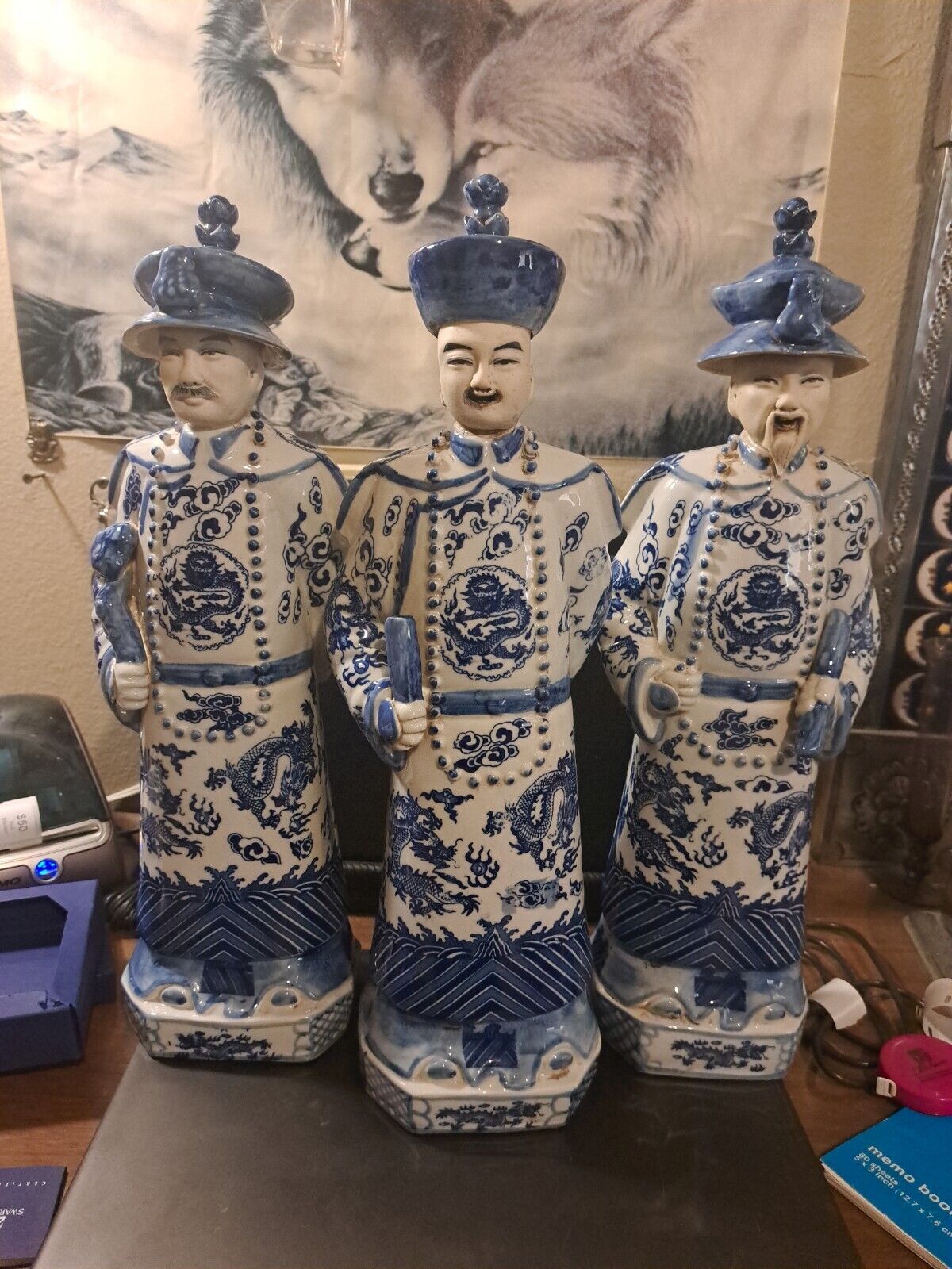 Tozai Set Of 3 Dynasty Emperors  17 Inch Figures
