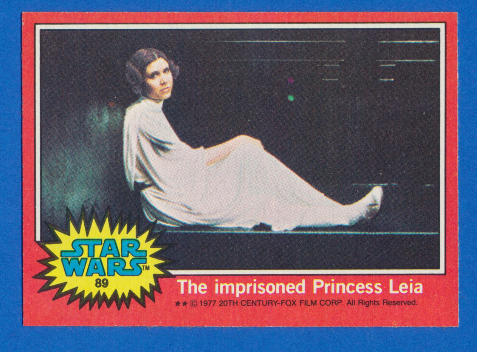 1977 Topps Star Wars #89 The imprisoned Princess Leia
