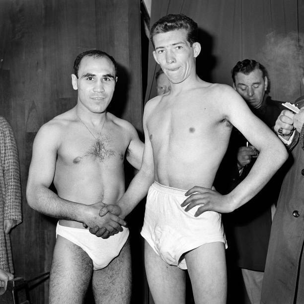 Felix Brami Tunis Sean McCafferty Ireland after their weigh-in- 1967 Old Photo