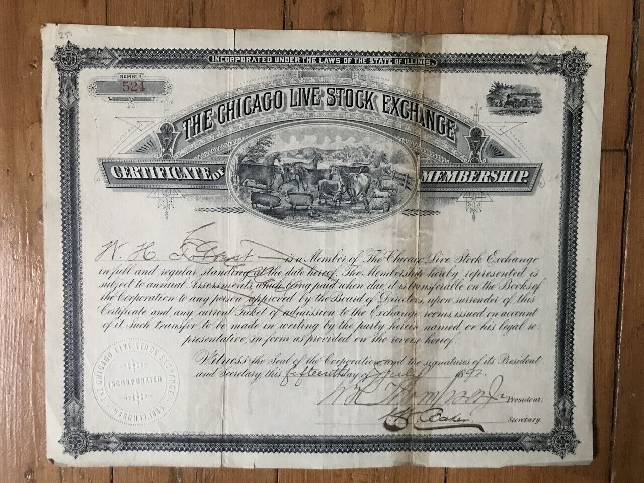 THE CHICAGO LIVE STOCK EXANGE (USA) 1897 (A3)