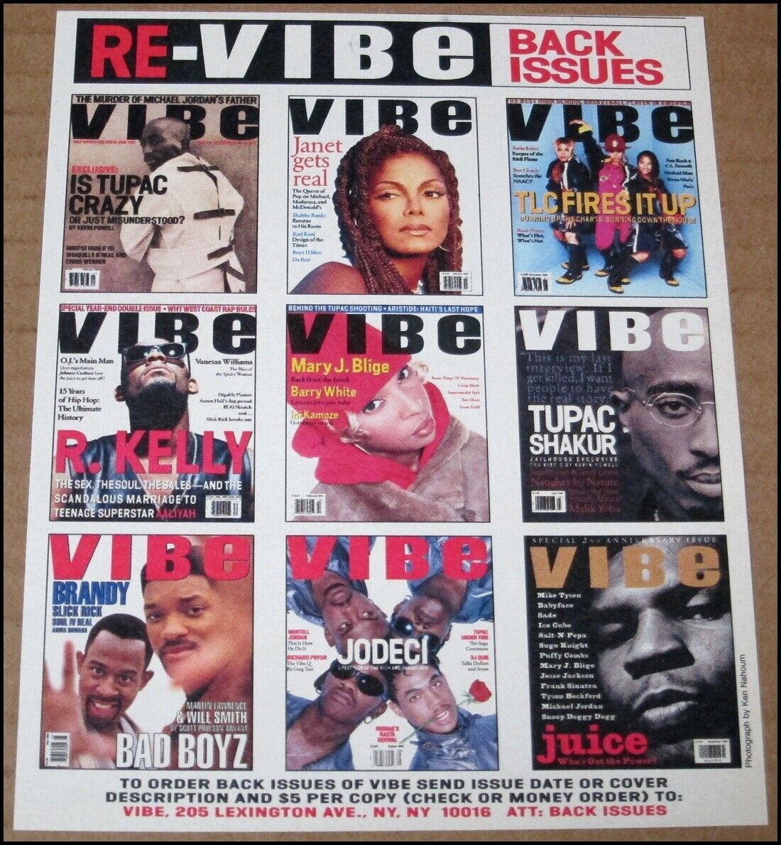 1996 VIBE Magazine Print Ad Advertisement Clipping 4.25\