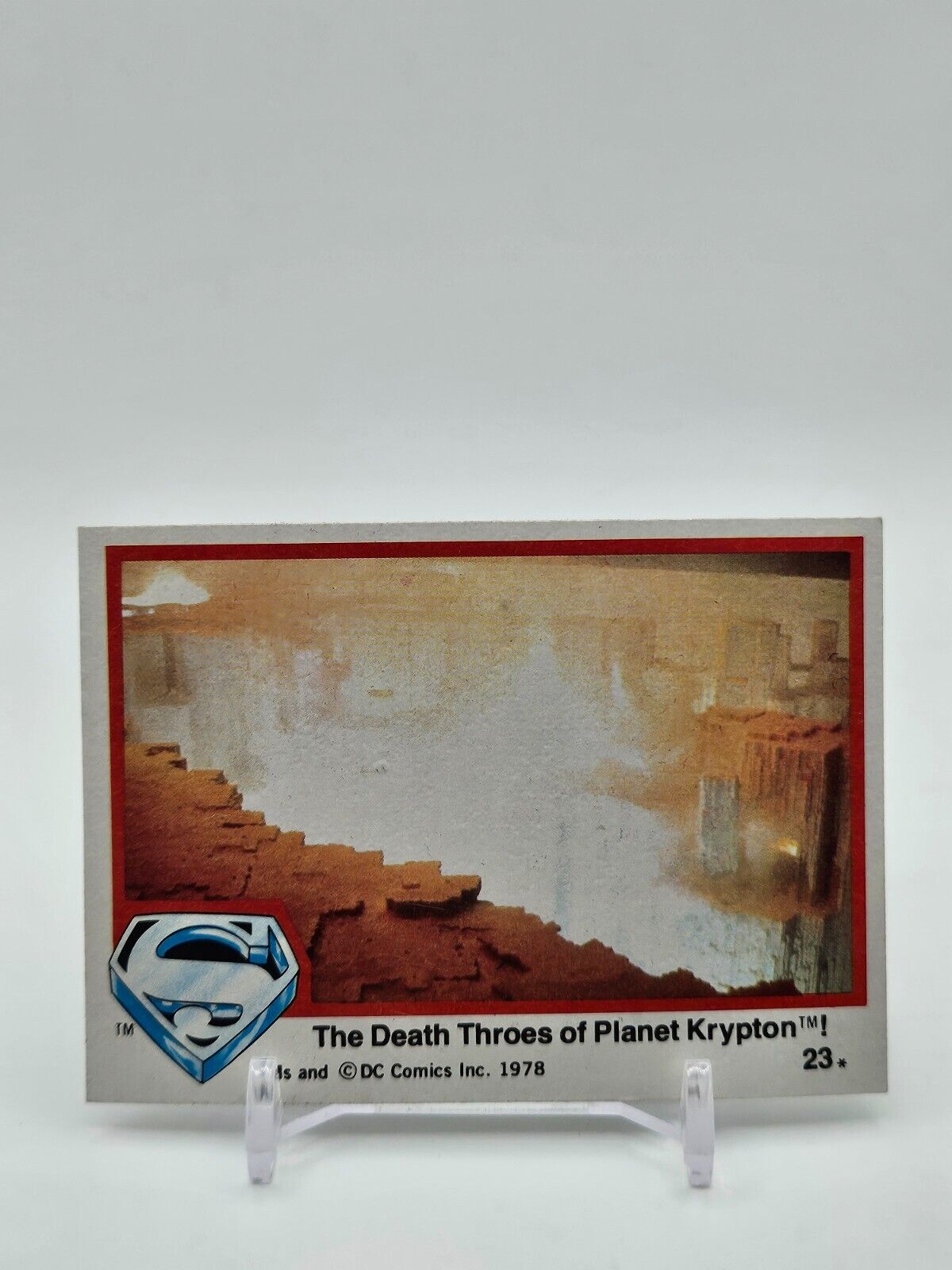 The Death Throes of Planet Krypton 1978 Topps SUPERMAN #23 VINTAGE DC