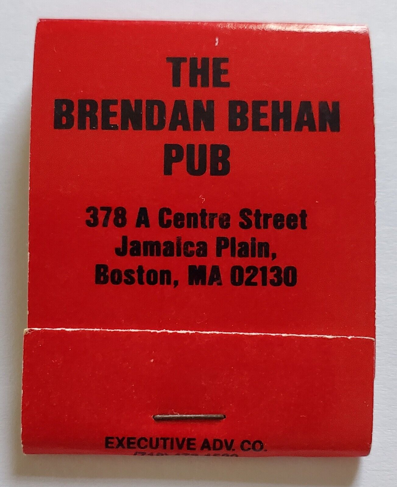 Brendan Behan Pub matchbook;Late 1980’s; ; (Jamaica Plain, Boston, MA)