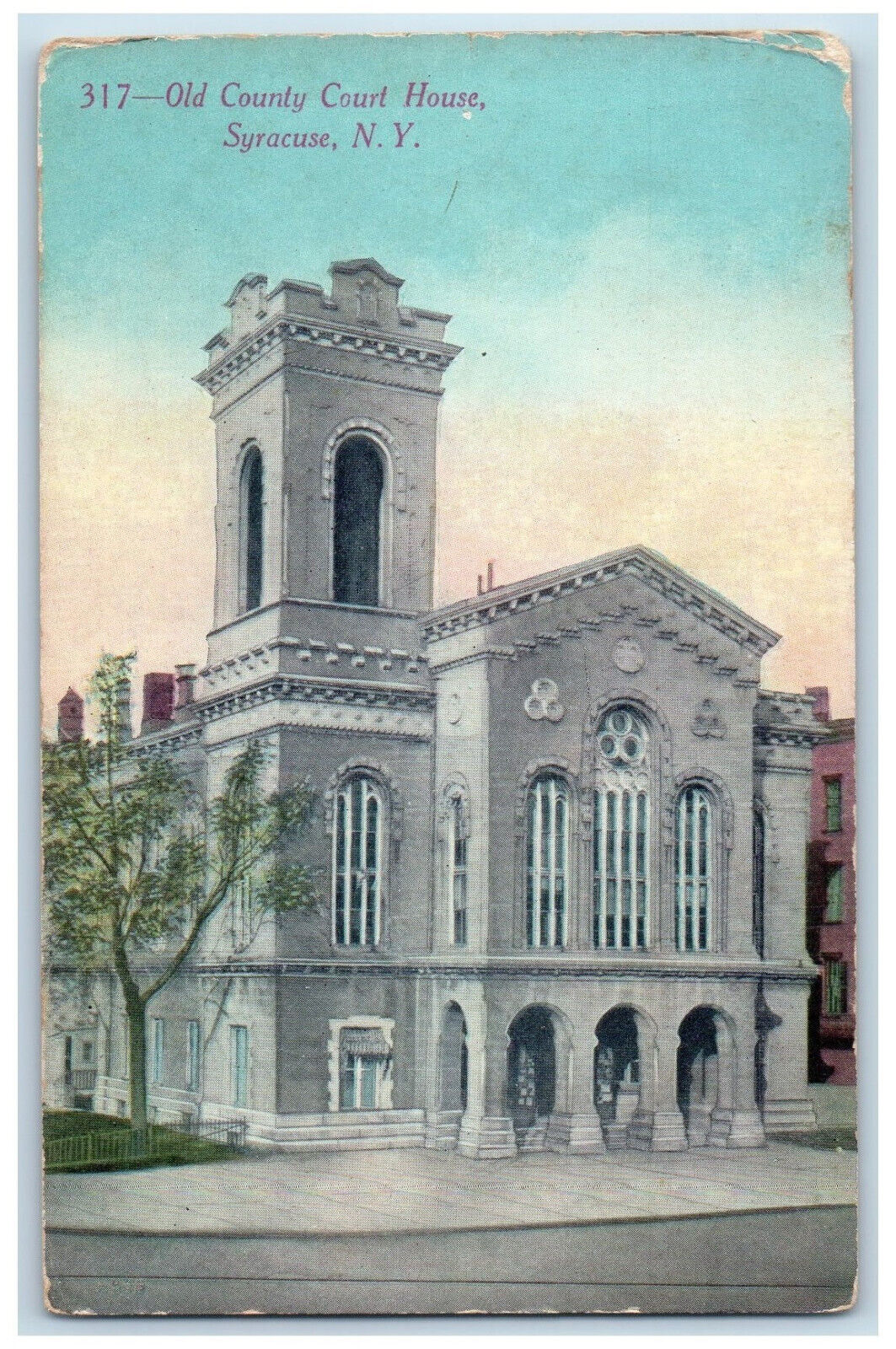 1911 Old Country Court House Syracuse New York NY Groton NY Posted Postcard