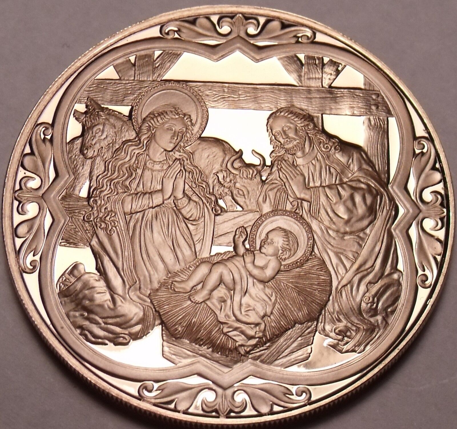 Massive Gem Proof Jesus Is Born Medallion~The Three Wise Men~Incredible~Free Shi
