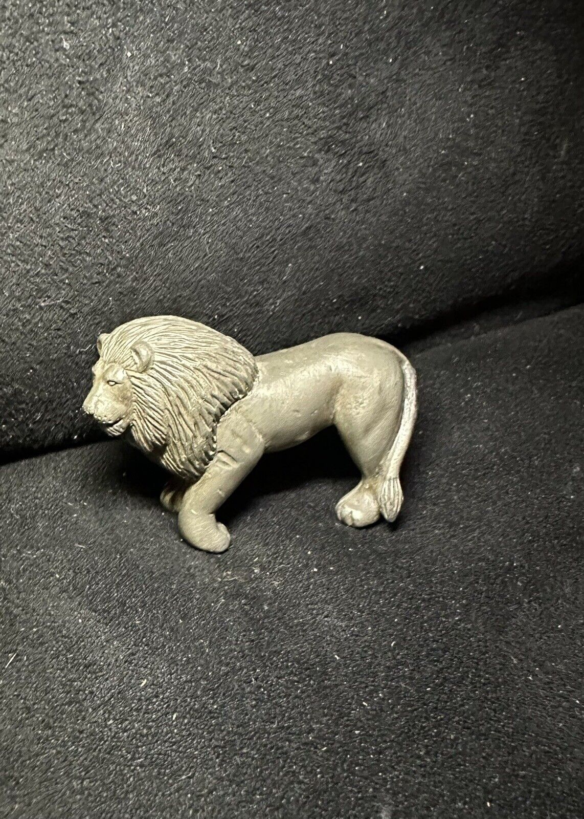 Vintage~Pewter~Lion~Figurine Fine Pewter~Lion~ 1 1/2\