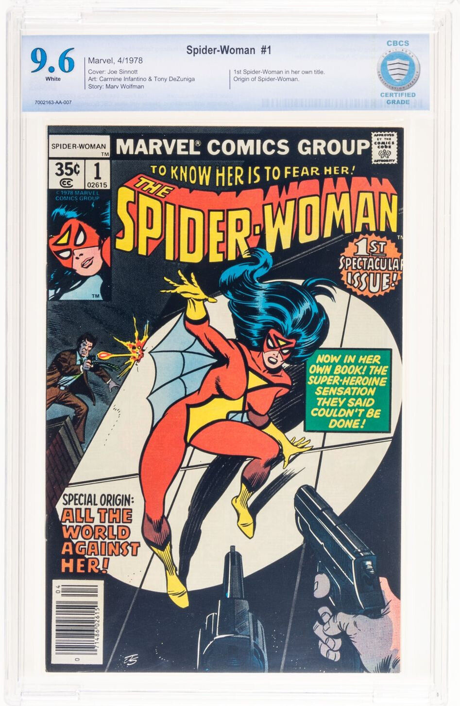 🔑🔑 Spider-Woman #1 CBCS 9.6 1978 Marvel FIRST title issue ORIGIN 🔑🔑