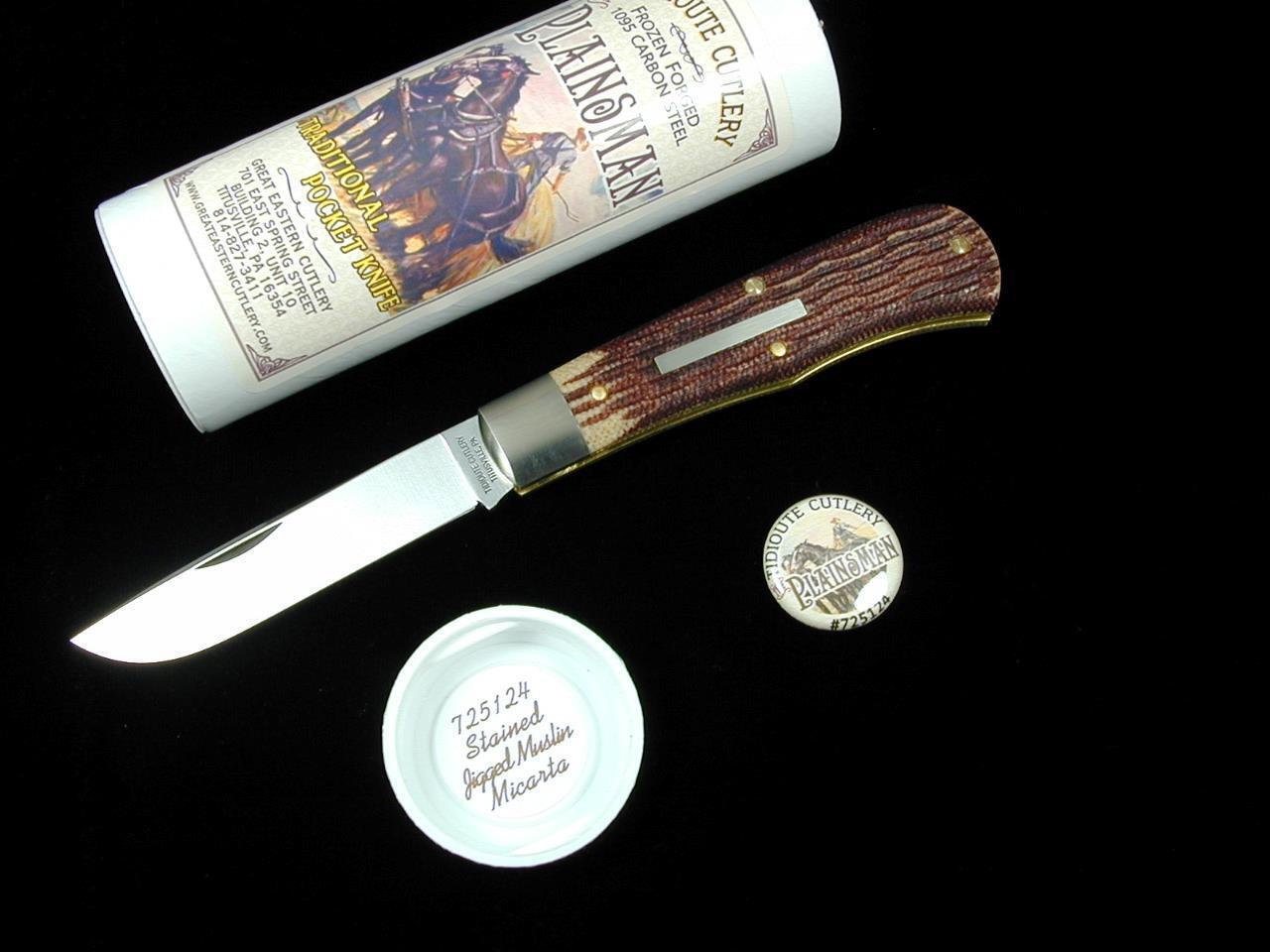 GREAT EASTERN GEC TIDIOUTE STAINED MUSLIN MICARTA PLAINSMAN KNIFE NIT 725124