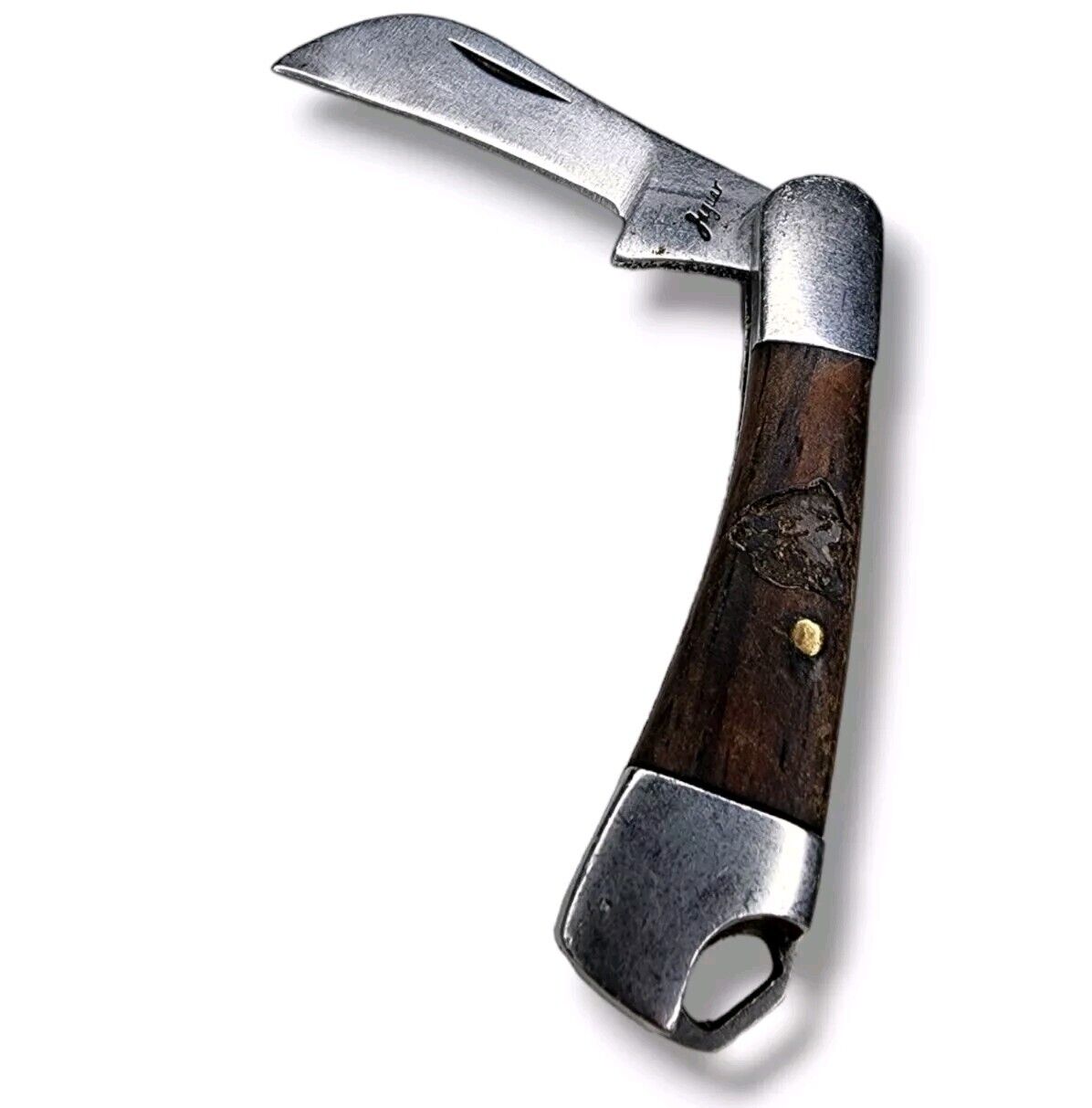 JAGUAR Hawkbill Stainless Wood Vintage Mini Pocket Knife