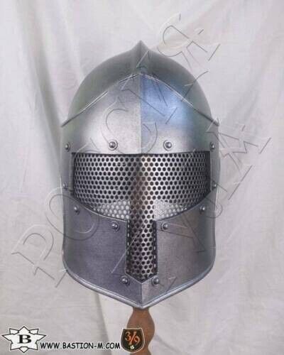 X-mas Medieval 18 gauge Bascinet helmet Larp Knight Armor Helmet Gift