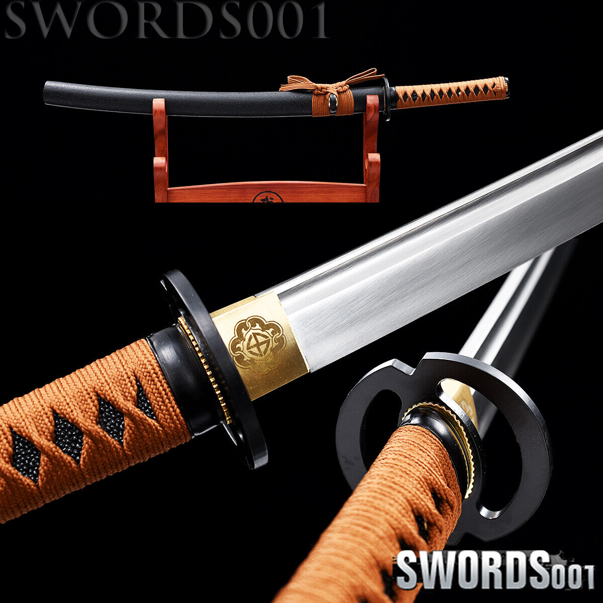 30''Musashi Wakizashi 1095 High Carbon Steel Japanese Samurai Fulltang Sword New