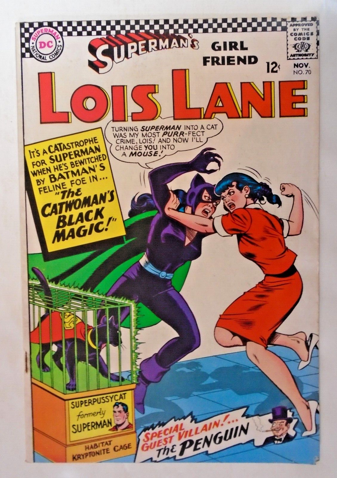 Superman\'s Girlfriend, Lois Lane #70fn (6.0) 1st Silver Age Catwoman Batman