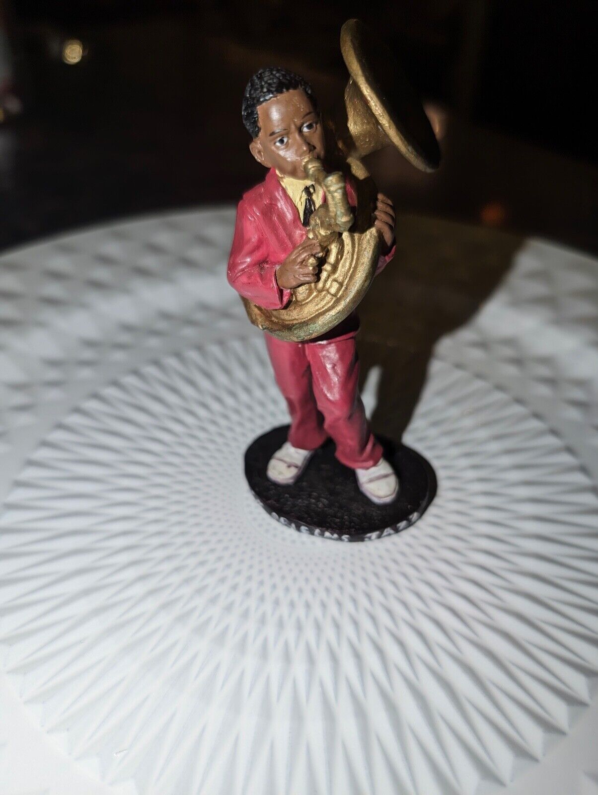 Vintage jazz musician figurine