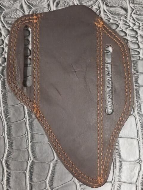  Custom Made Dark Brown Open Top Belt Loop Leather Sheath