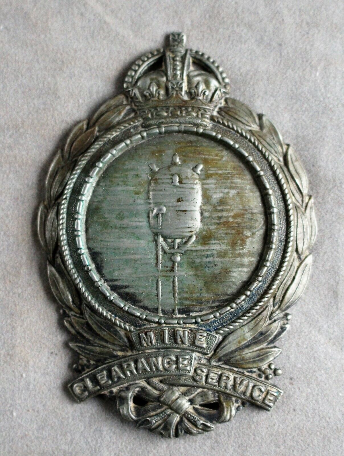 WWI British Badge Created for the Royal Mine Clearance Service 1919