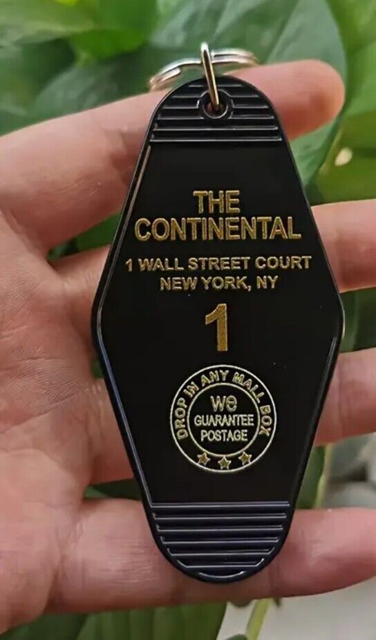  The Continental Hotel Keychain John Wick. Black  Color 